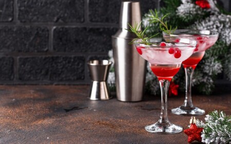 Winter Margarita mit Preiselbeeren Aperitif Silvester Sekt