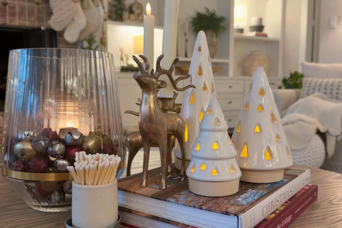 couchtisch deko für weihnachten glamour pur ideen für ihren wohnzimmertisch