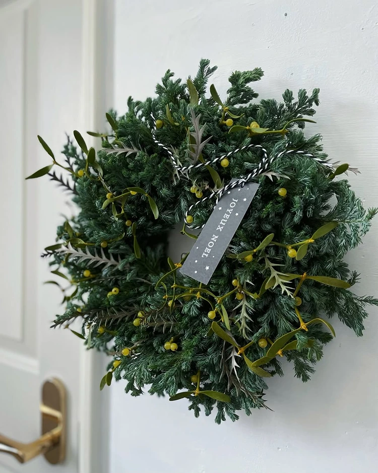 mistelzweig deko selber machen diy mistelkranz