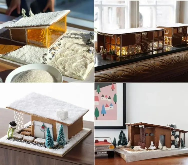 modernes Lebkuchenhaus backen - Coole Ideen mit Fenstern aus Bonbons, Karamell oder Gelatine