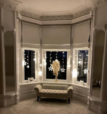 weihnachtsbeleuchtung für fenster mit sternen