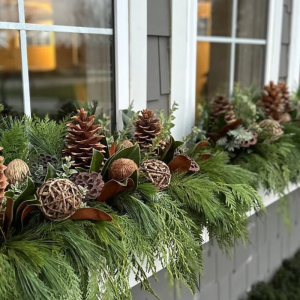 weihnachtsdeko für fensterbank außen