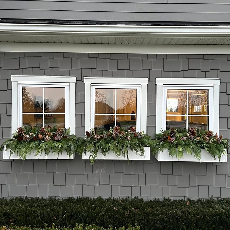 weihnachtsdeko für fensterbank außen mit naturmaterialien