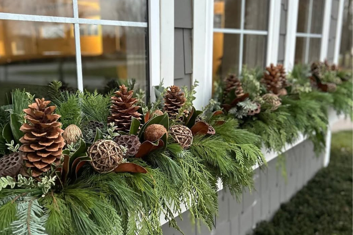 weihnachtsdeko für fensterbank außen