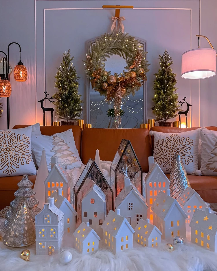 weihnachtsdorf in miniatur ein leuchtendes wintermärchen