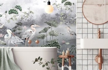 Badezimmer Dekoration Trends 2022 in Grün und Blau