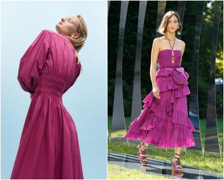 Farben für Sommer Hot Pink Nuancen Kleider tragen