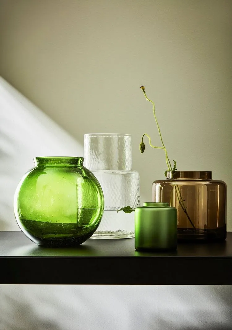 Konstfull Vasen aus Restglas Ikea 2022 Kollektion