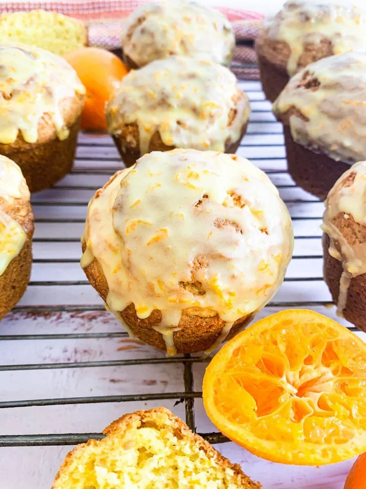Mandarinen Muffins mit aromatischem Zuckerguss