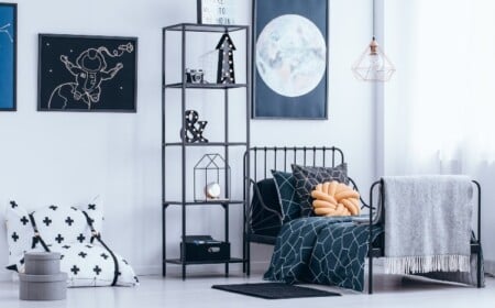 Möbel online konfigurieren Metallregal für Schlafzimmer bestellen