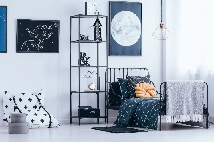 Möbel online konfigurieren Metallregal für Schlafzimmer bestellen