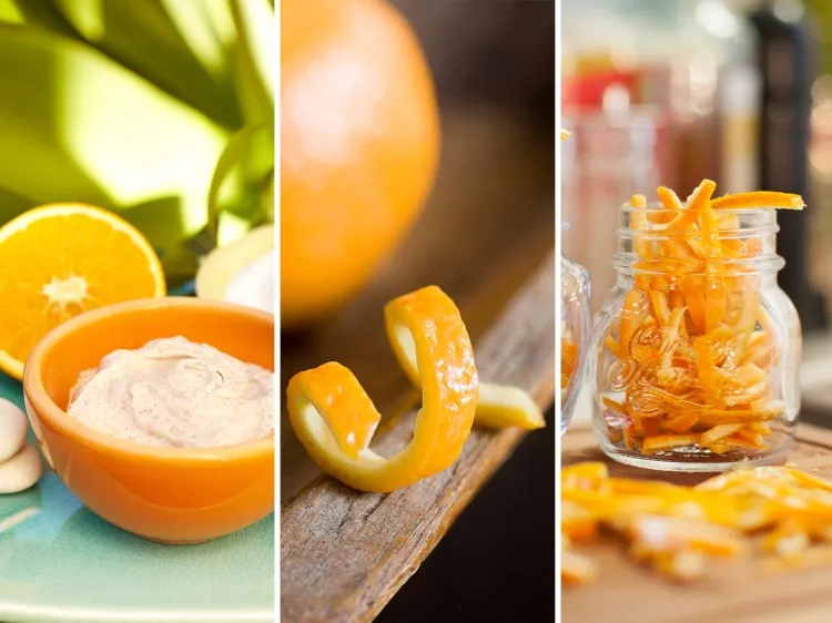 Orangenschalen verwenden für Kosmetik und Hausmittel
