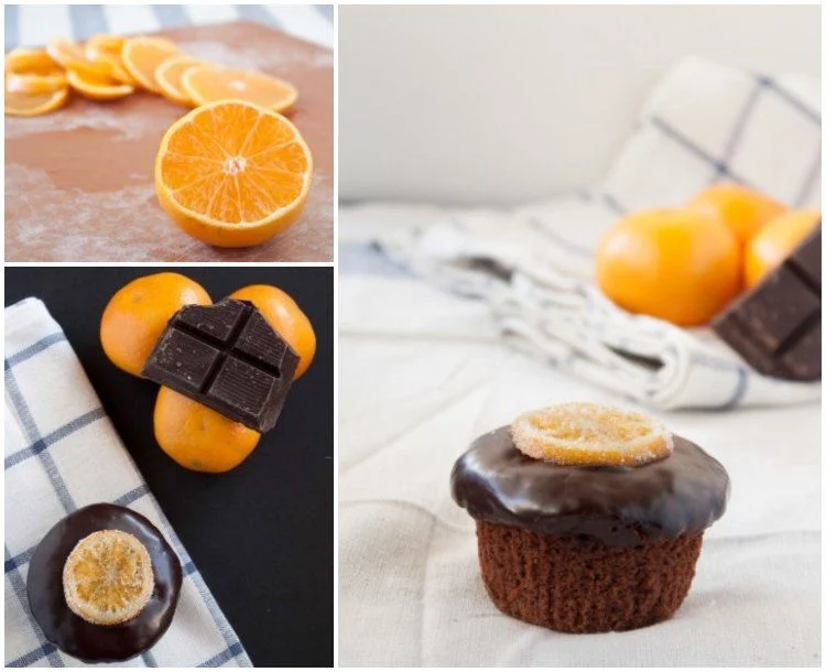 Schoko Muffins mit Clementinen raffiniertes Dessert
