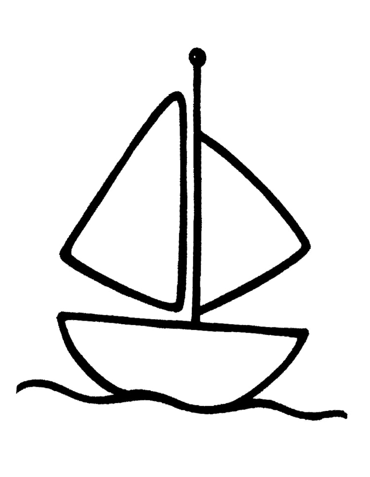 Segelboot gestalten mit Marshmallows - Kostenlose Druckvorlage für kleine Kinder