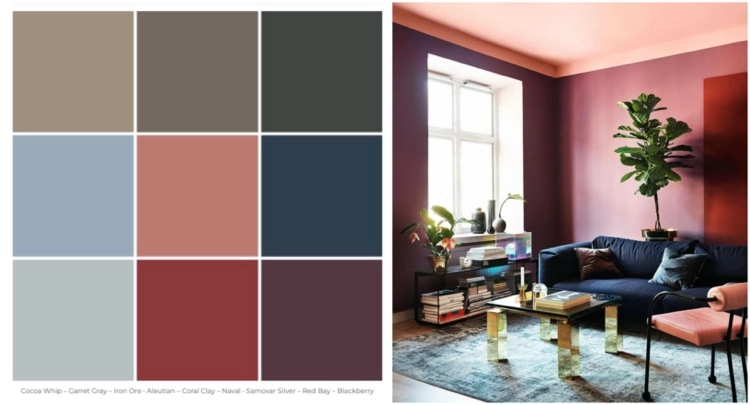 aktuelle Wandfarben fürs Wohnzimmer 2022