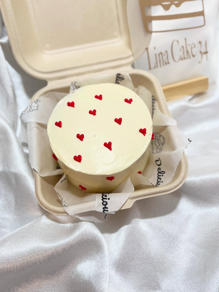 bento kuchen mit kleinen herzen