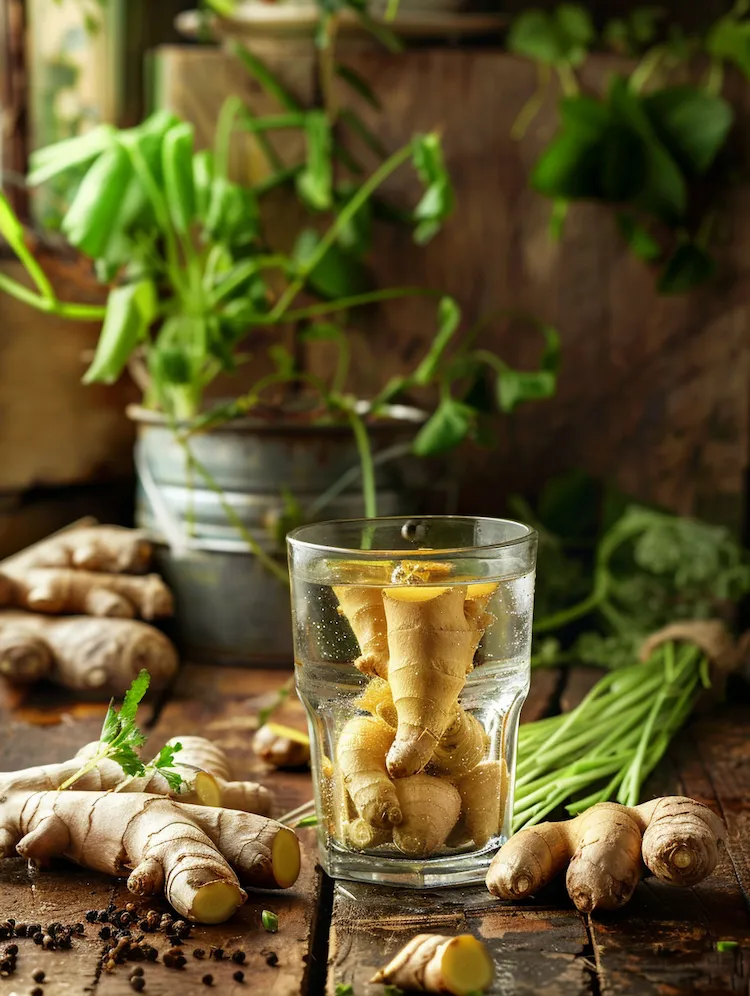 Ingwer im Wasser vorziehen Tipps für Winter