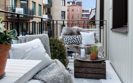 Winter auf dem Balkon