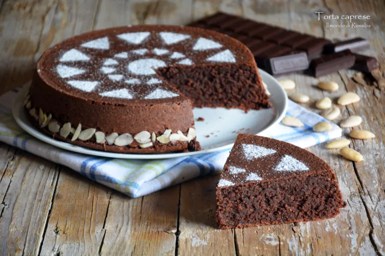 Italienischer Schokokuchen mit flüssigem Kern Torta Caprese Rezept