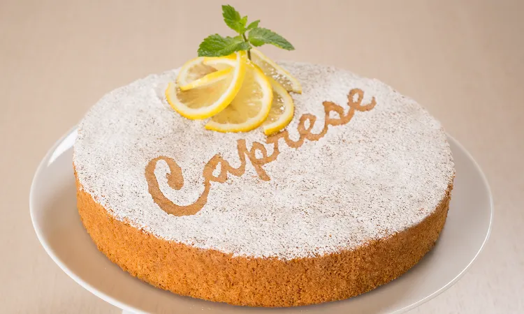 Torta Caprese mit Zitronen Rezept italienischer Schokokuchen ohne Mehl