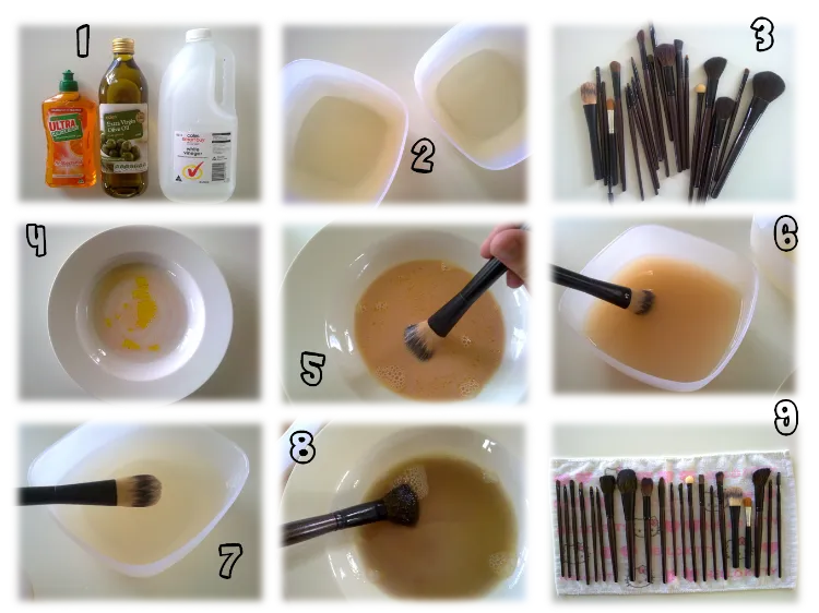 Wie Make-up Pinsel Reinigen Beauty-Routinge für saubere Haut
