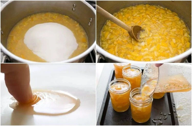 Zitronenmarmelade selber machen Zubereitung wann Zucker zugeben