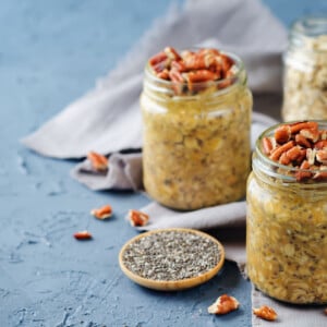 gesunde rezepte für overnight oats zum abnehmen mit chiasamen und walnüssen