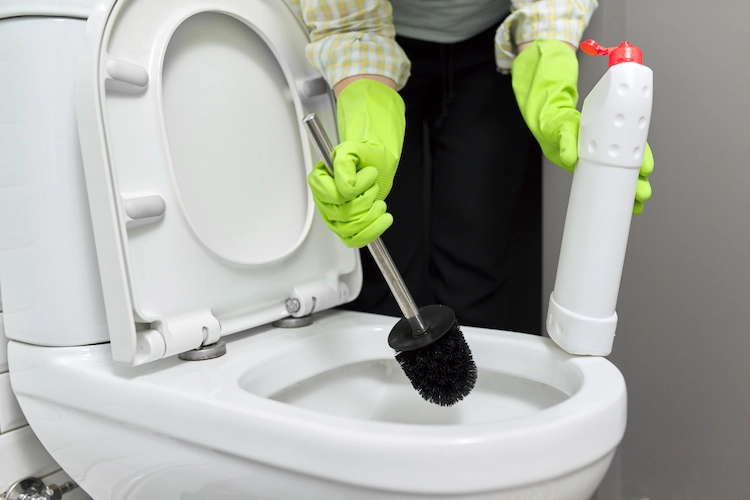 sauberkeit und hygiene der toilettenschüssel durch regelmäßige reinigung
