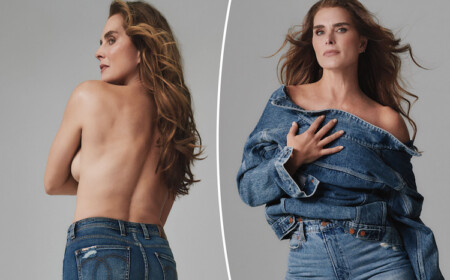 supermodel und schauspielerin brook shields posiert halbnackt in jeans