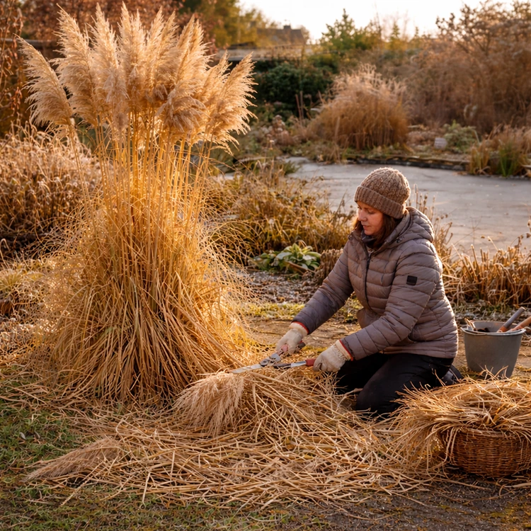 Wie Sie Pampasgras schneiden im Winter