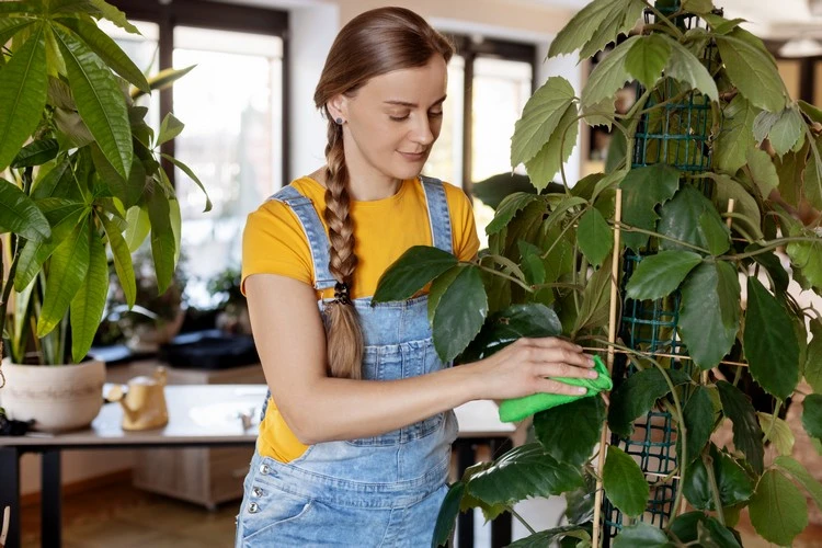 Bekämpfen Sie Staub mit einer Essig-Wasser-Mischung