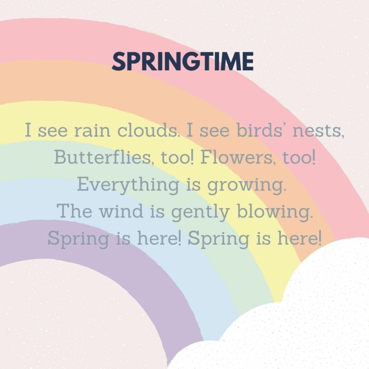 Frühlingszeit willkommen heißen mit einem Gedicht - Springtime