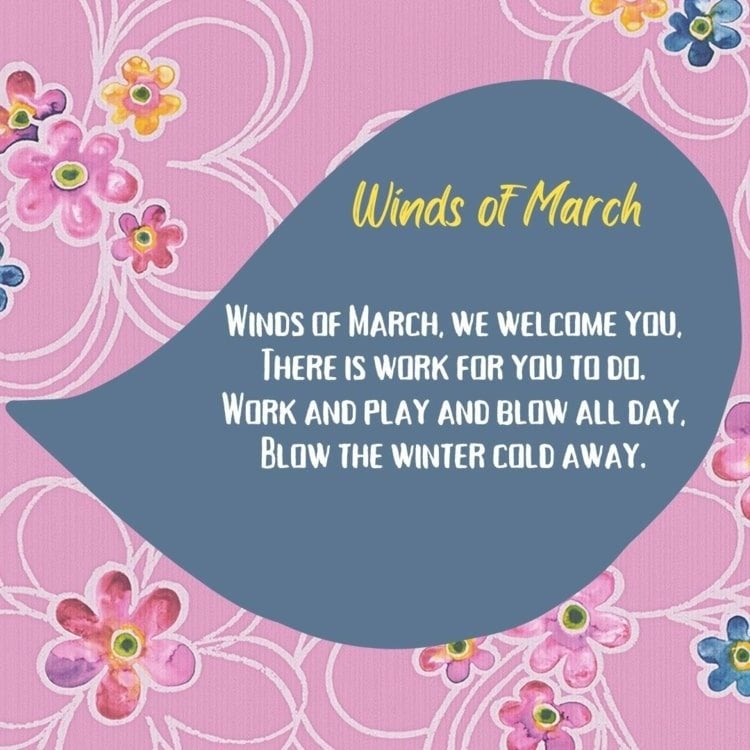 Gedicht für den Frühlingsanfang auf Englisch - Die Winde des März