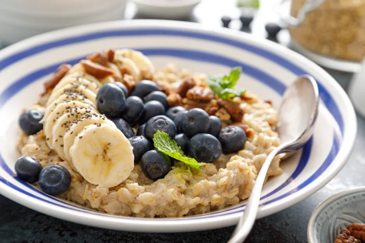 Schoko Porridge Rezept gesund überreife Bananen verwerten Frühstück