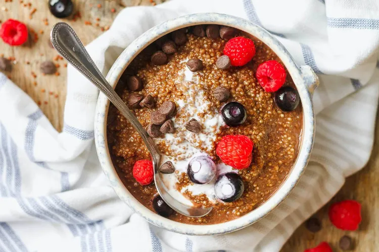 Chocolate porridge with quinoa vegan breakfast recipes