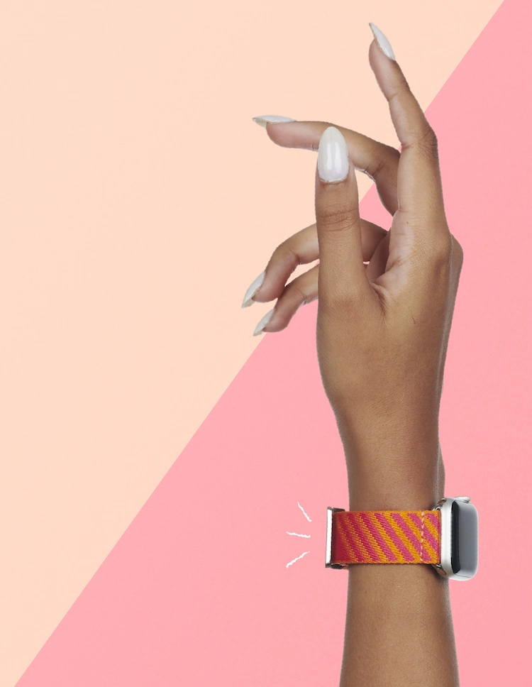 designer uhrenarmband für smartwatch aus textil der marke hermes