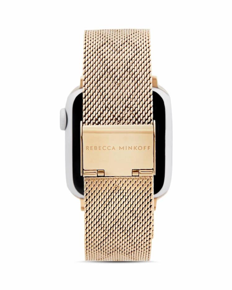 designerin rebecca minkoff goldene armbänder für apple watch