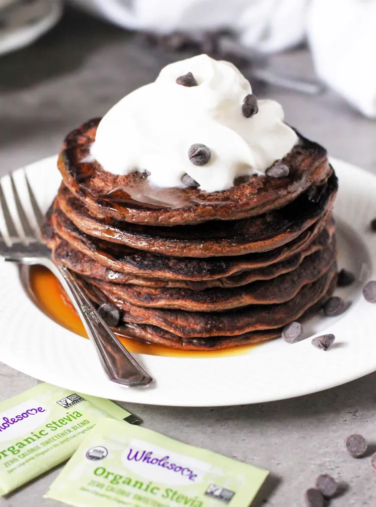 low calorie breakfast recipes healthy chocolate pancakes
