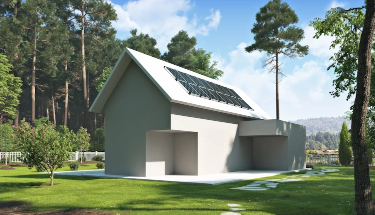 umweltfreundlich wohnen als konzept für solarzellen auf dem dach