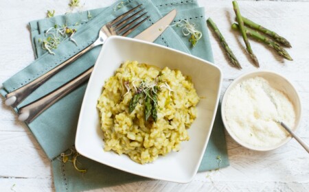 Risotto mit grünem Spargel