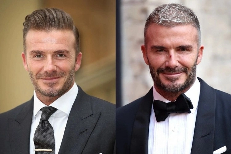 Graue Haare als Trend bei Männer - David Beckham