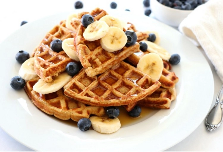 Oatmeal waffles can also be made without eggs
