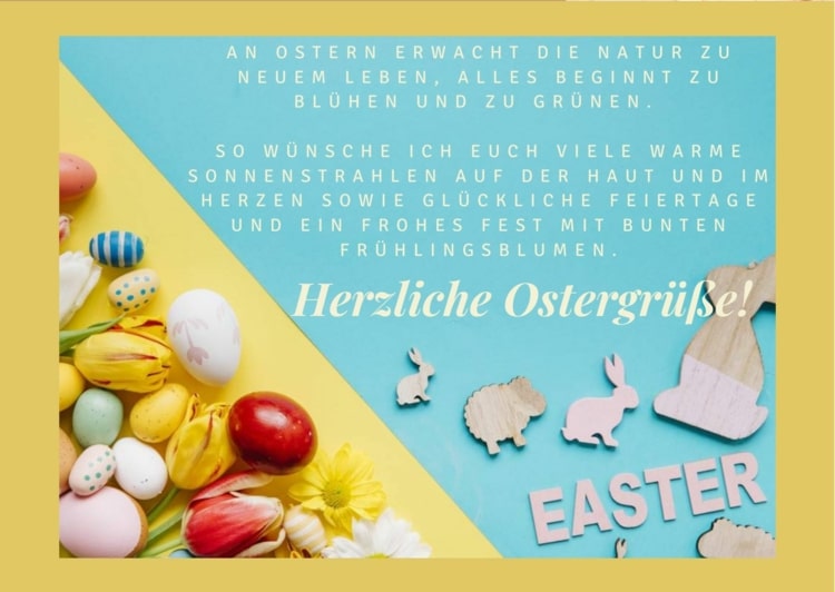 Liebe Worte zum Osterfest in einer Karte versenden