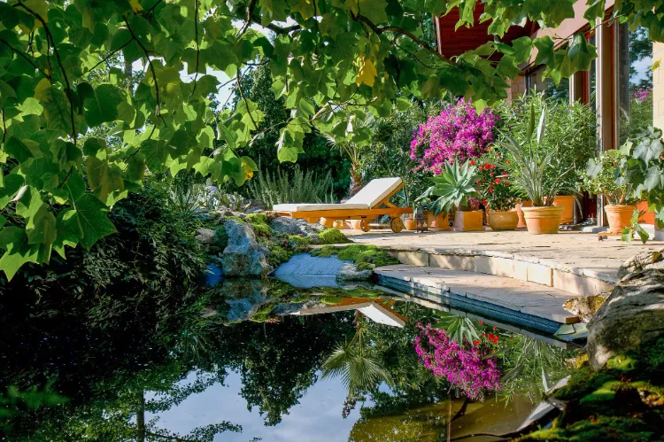 mediterranen Garten gestalten Wasserspiele Gartengestaltung Ideen