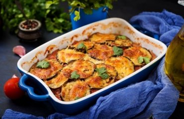 Auberginenauflauf Rezepte vegan schnelle Ofen Gerichte Abendessen
