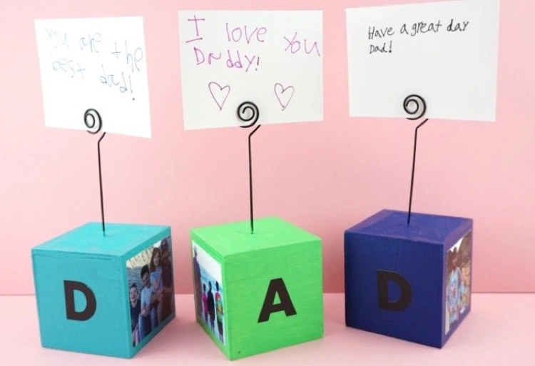 Vatertagsgeschenk mit Kindern