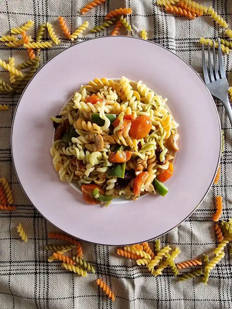 Vegetable pasta is simply healthy