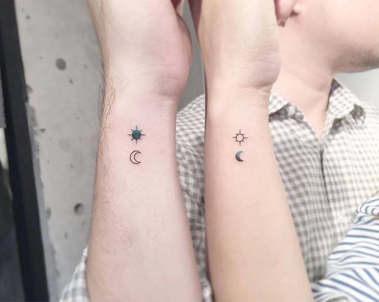 Sonne und Mond - Tattoo-Motive für Paare