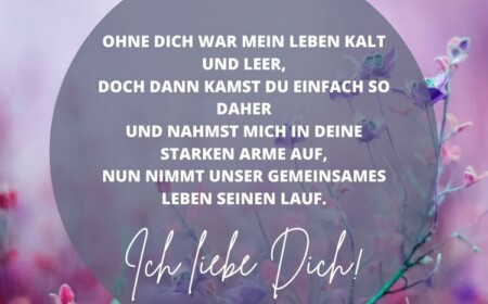 Sprüche zum Jahrestag - Ohne dich war mein Leben kalt und leer