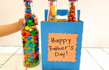Vatertagsgeschenk basteln mit Süßigkeiten - Bierflaschen mal anders